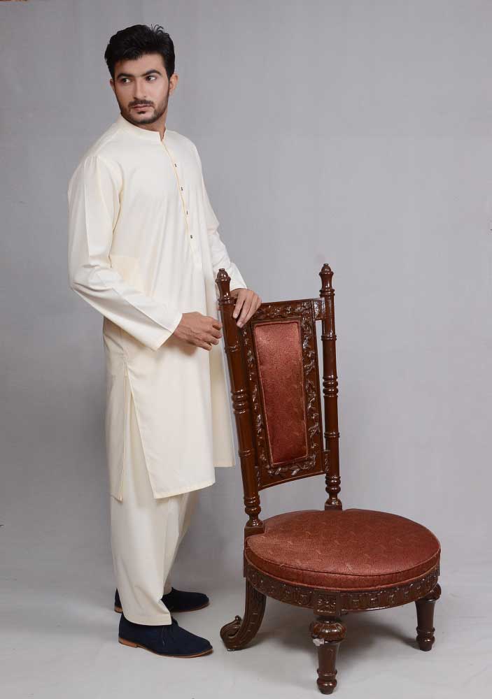 Off white kurta new Eid kurta dresses for boys 2017 Amir Adnan