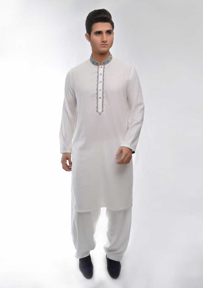 Best white new Eid kurta dresses for boys 2017 Amir Adnan