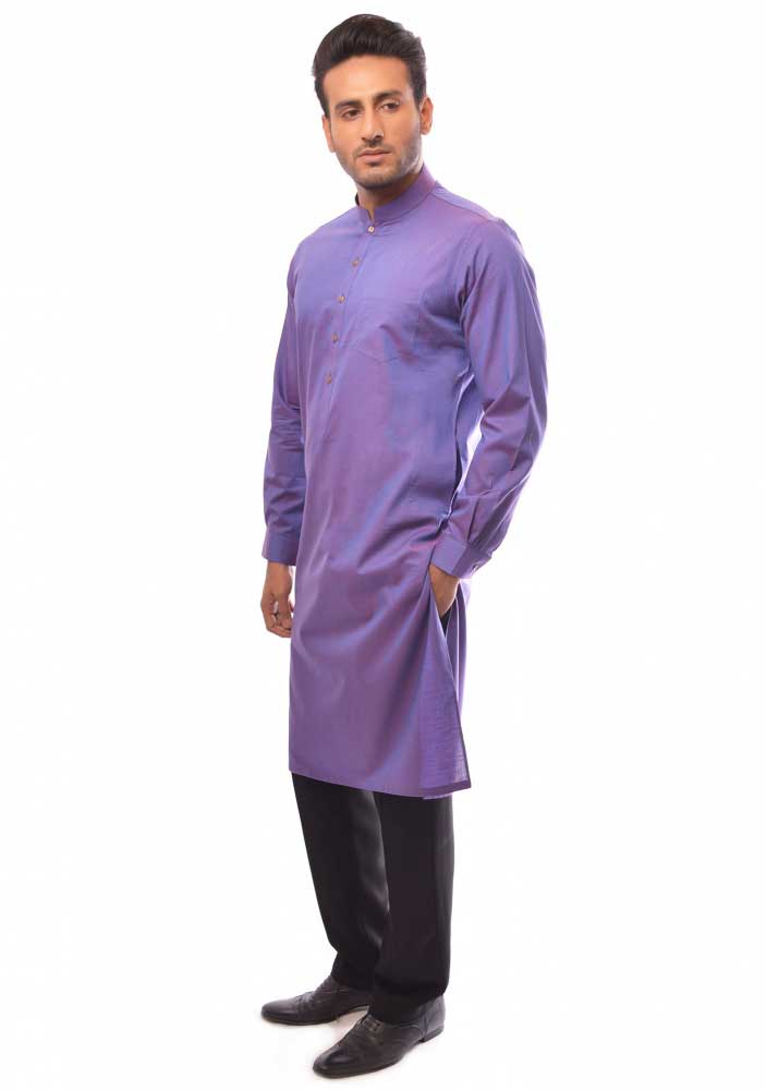 Purple new Eid kurta dresses for boys 2017 Amir Adnan