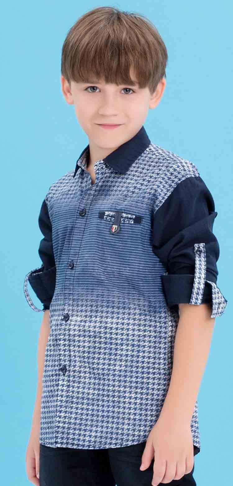 Edenrobe blue shirt with jeans latest eid dresses for little boys in Pakistan 2017
