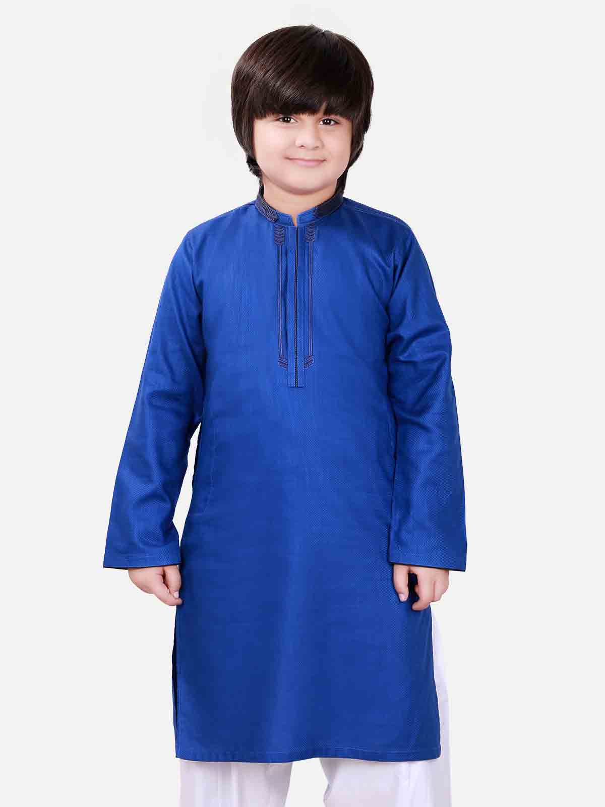 Blue kameez shalwar latest eid dresses for little boys in Pakistan 2017