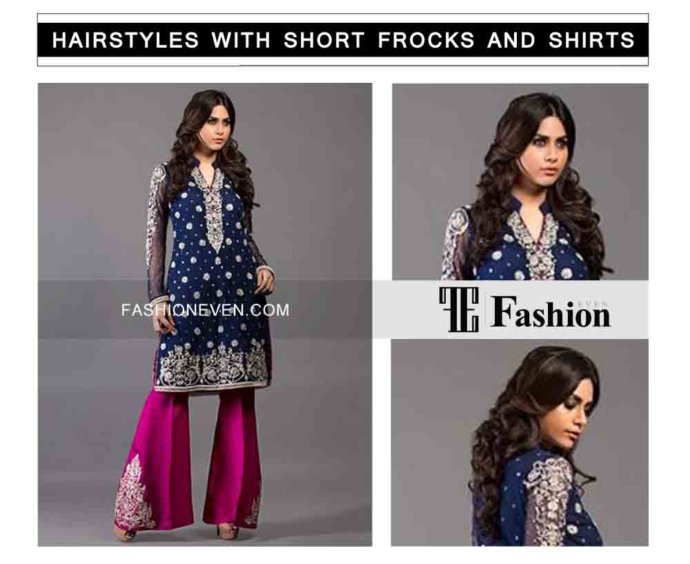 long hair curls eid party hairstyles with short frocks shirts and peplum