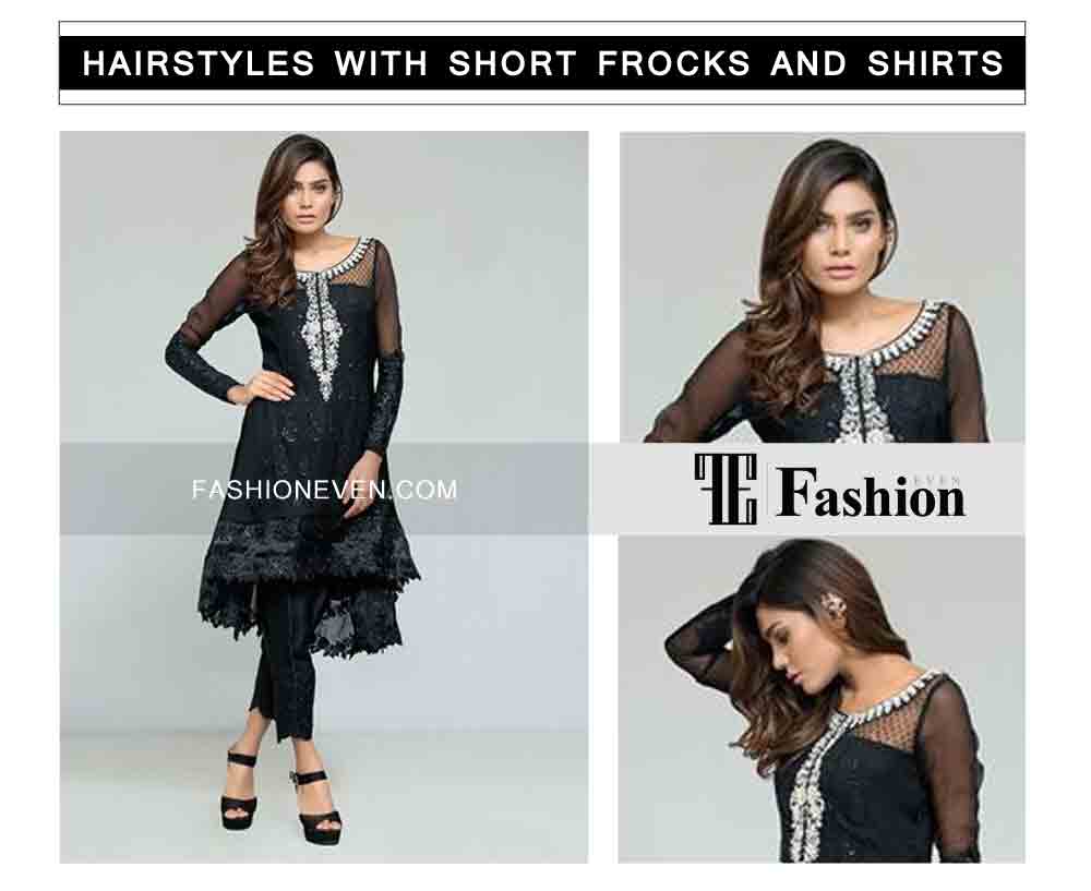 sexy side hair curls eid party hairstyles with short frocks shirts and peplum