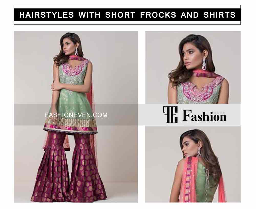 latest hair style eid party hairstyles with short frocks shirts and peplum