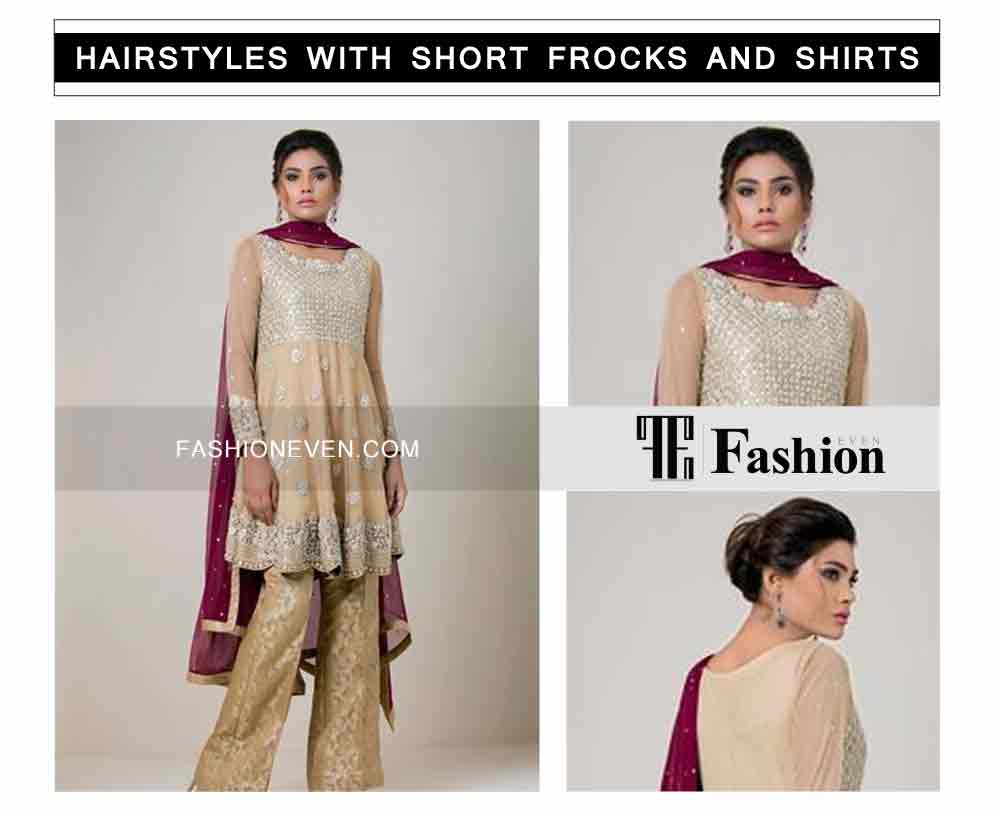 best hair bun eid party hairstyles with short frocks shirts and peplum