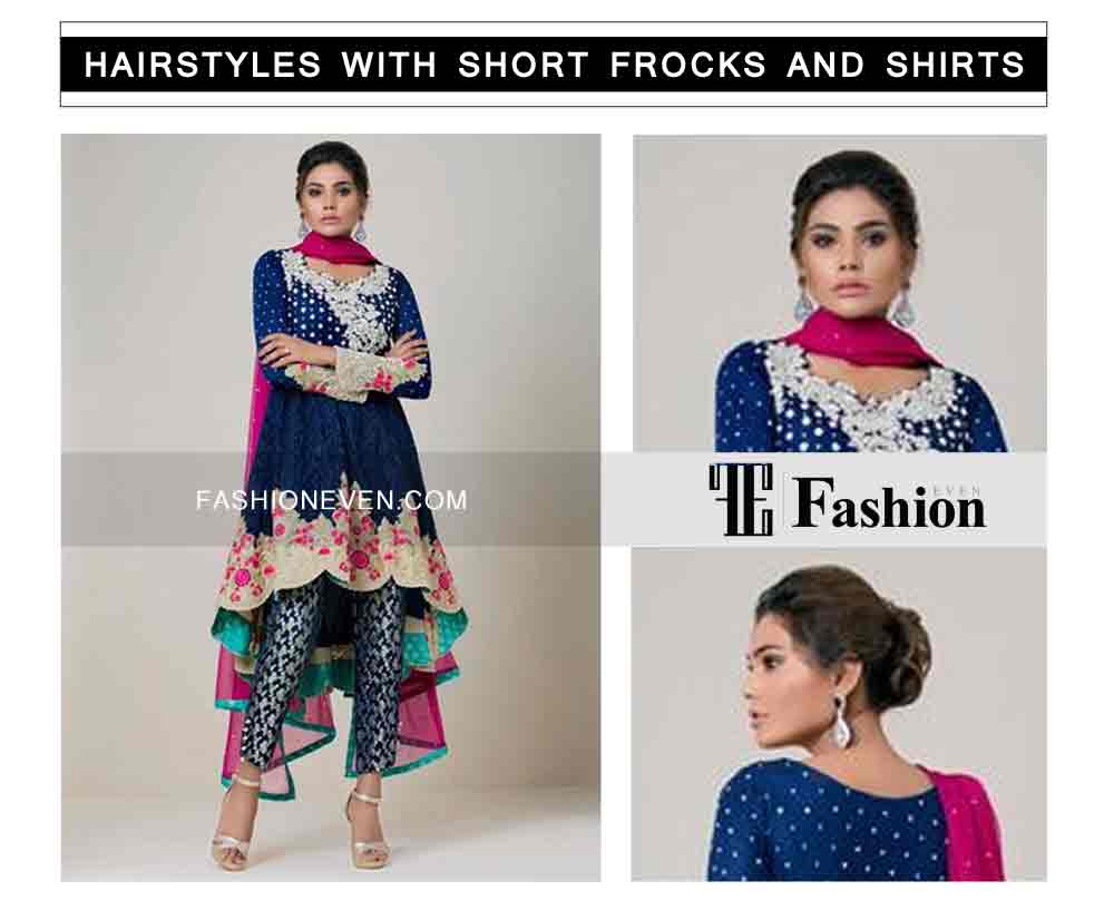 new hair bun eid party hairstyles with short frocks shirts and peplum