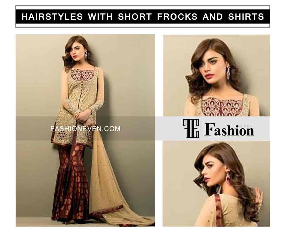 new hairstyle with front hair puff eid party hairstyles with short frocks shirts and peplum