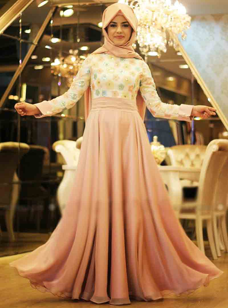 latest Arabian hijab style new eid party hijab style 2017