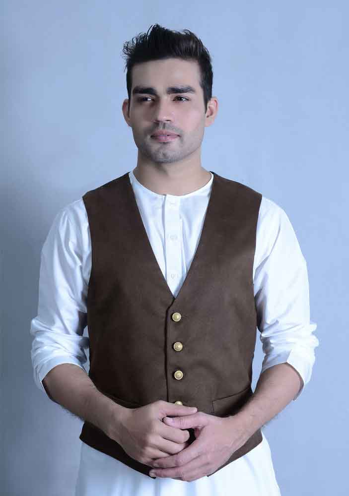 new white kurta with brown waistcoat latest amir adnan men kurta designs for ramadan 2017