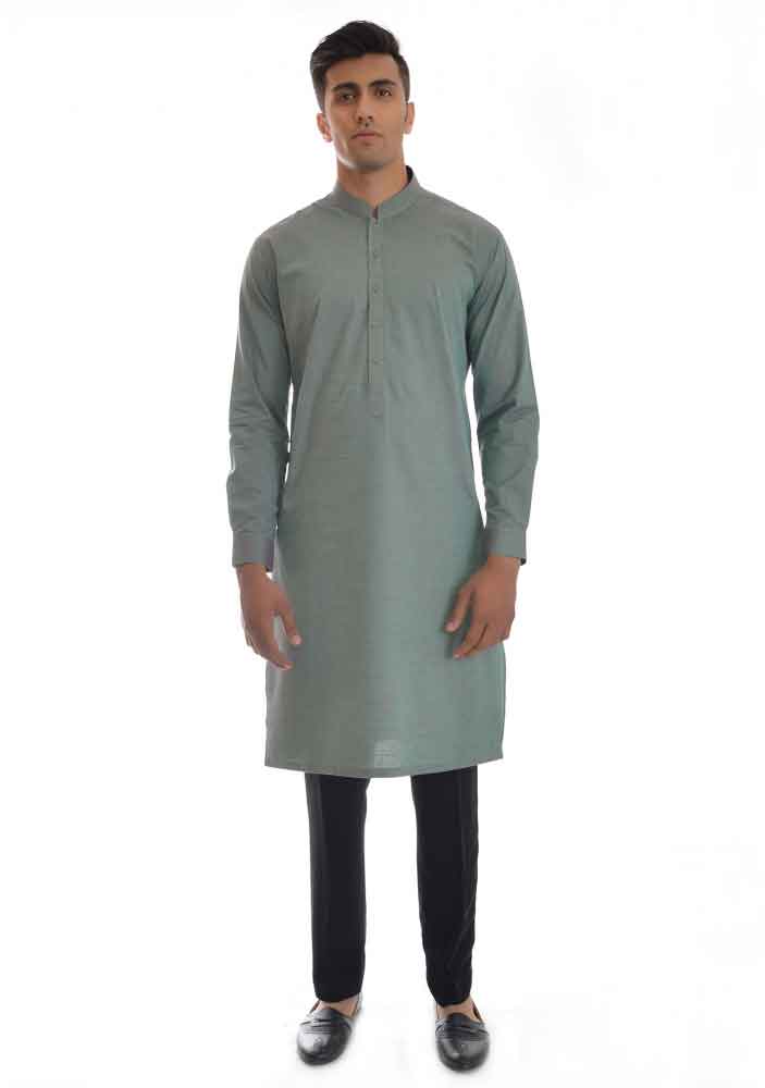 gray kurta with black pajama latest amir adnan men kurta designs for ramadan 2017