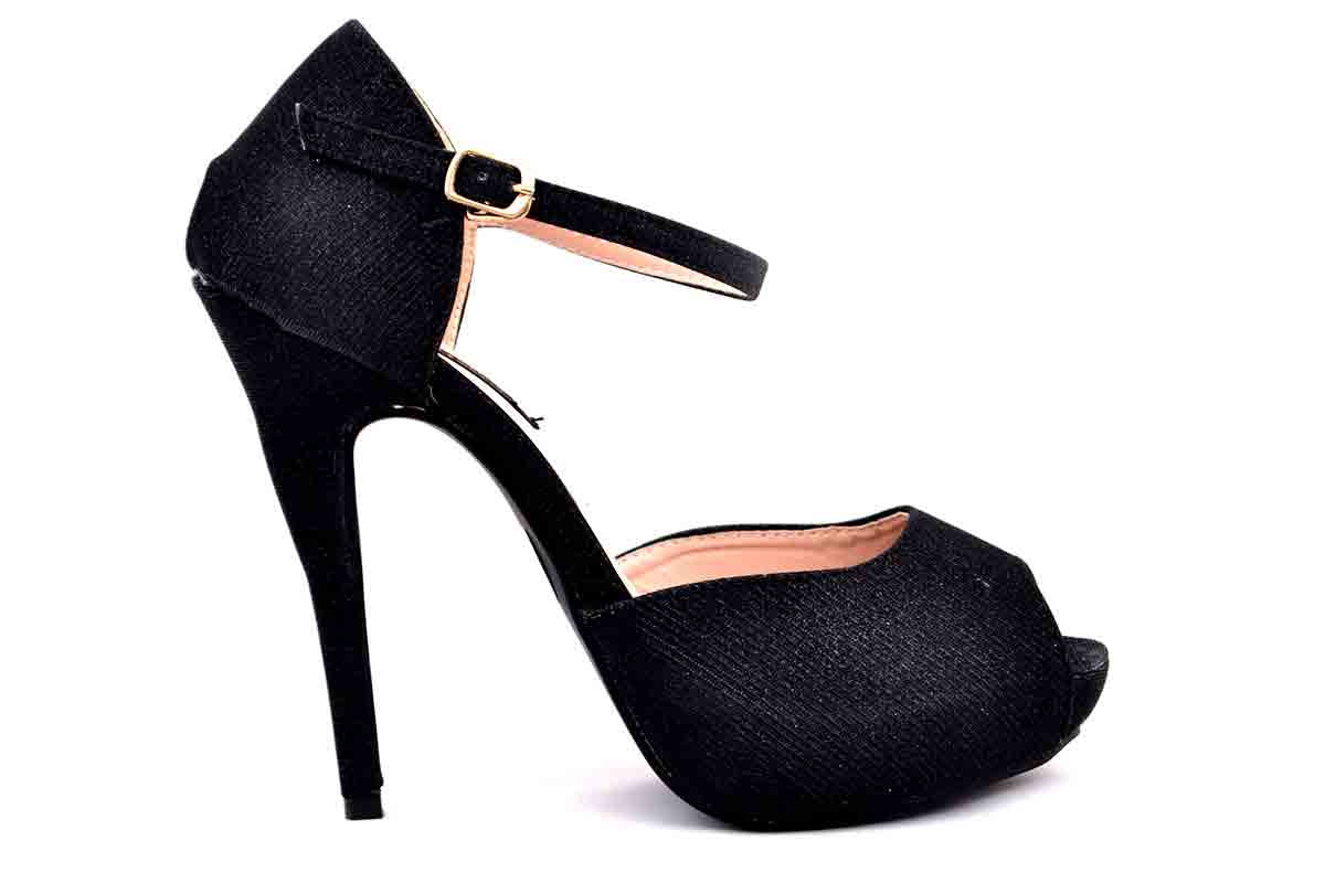 Black eid stiletto latest women shoes for eid 2017 metro party shoes