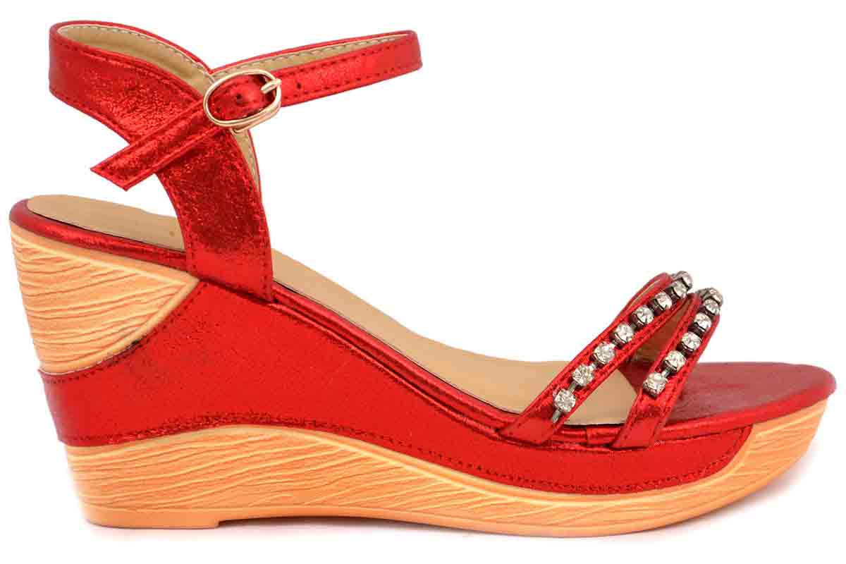 Red eid wedges latest women shoes for eid 2017 metro party shoes