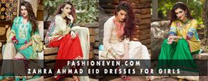 New designs of shirts and gharara by Zahra Ahmad Eid dresses for girls in Pakistan
