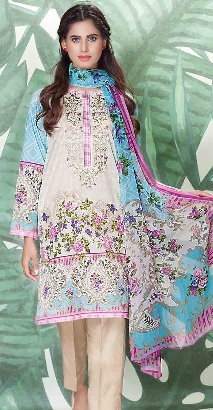 So Kamal light blue kameez shalwar new eid dress designs for girls in Pakistan 2017