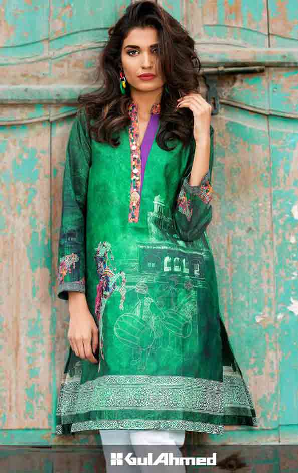 Green shirt for Pakistan independence day 14th August dresses for girls 2017