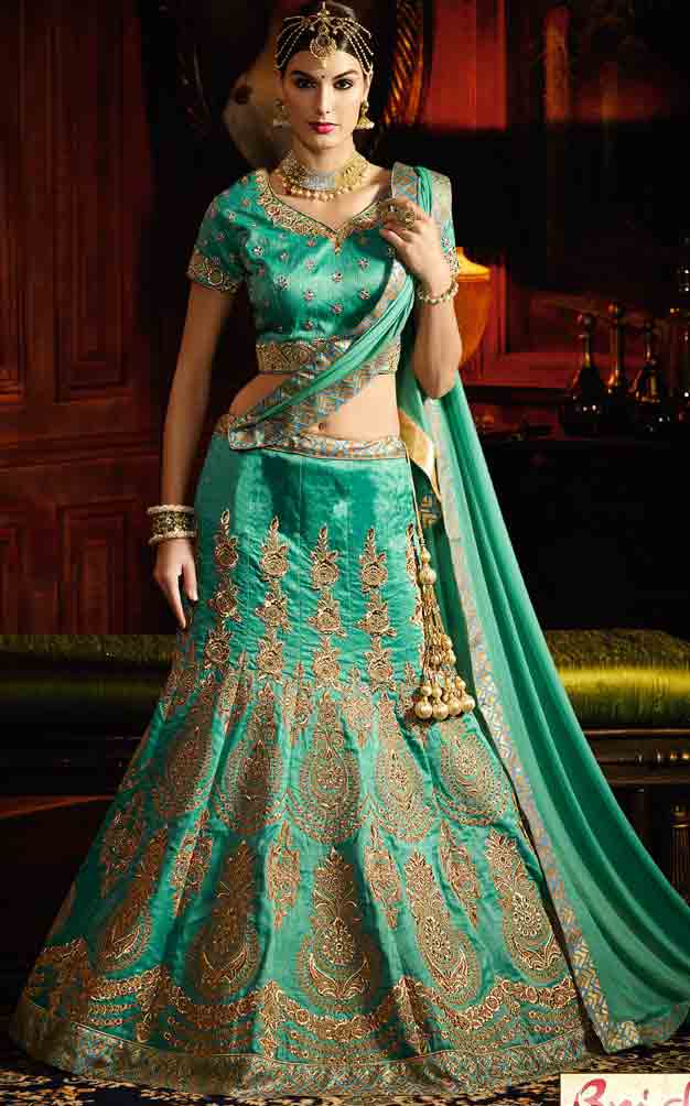 Ferozi Indian bridal wedding lehenga choli 2017