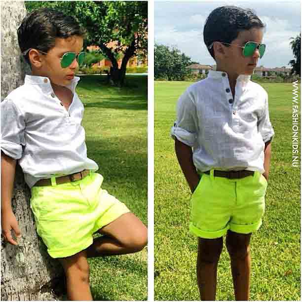 white shirt with green shorts for 14th august dresses for baby boys in Pakistan 2017