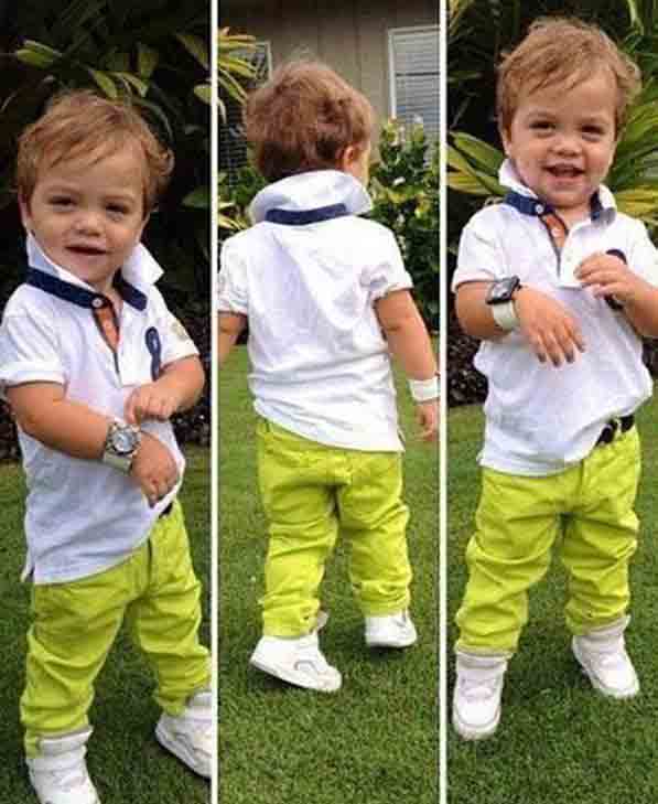 white shirt with green pants for 14th august dresses for baby boys in Pakistan 2017