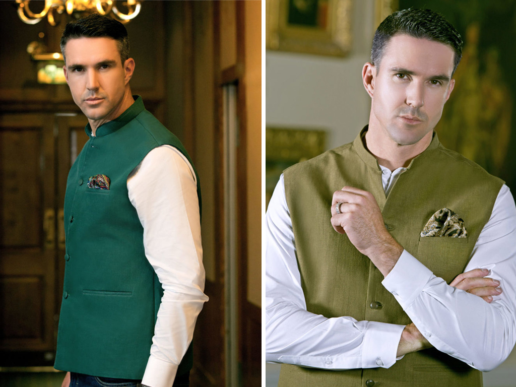 Green and white 14 august waistcoat for boys in Pakistan 2017