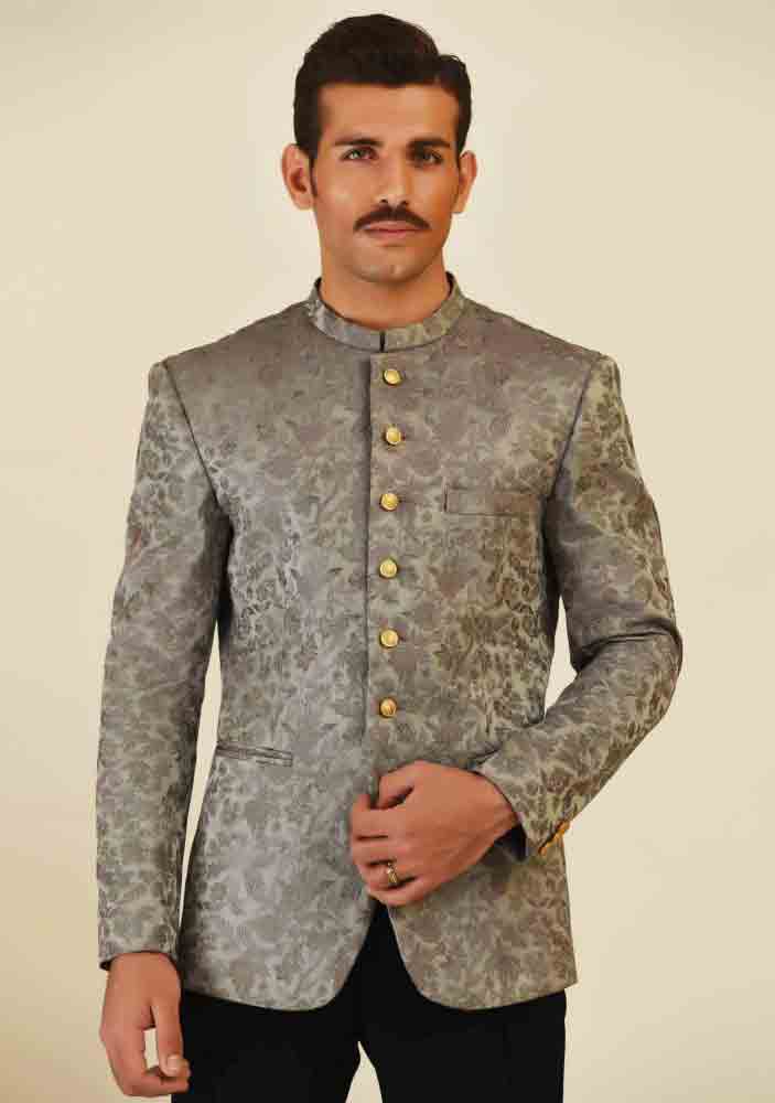 Formal grey waistcoat designs 2017 with pant for boys in Pakistan