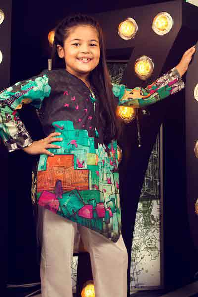 Green and black shirt for 14 august dresses 2017 for girls and kids little girls