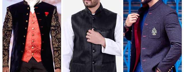 Latest collection of black, blue and pink new waistcoat designs 2017 for boys in Pakistan