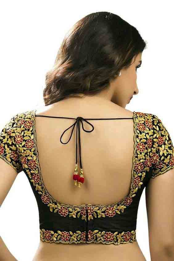 Back saree blouse style for Indian saree blouse designs 2017