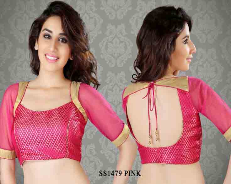 Latest front and back blouse styles for Indian saree blouse designs 2017