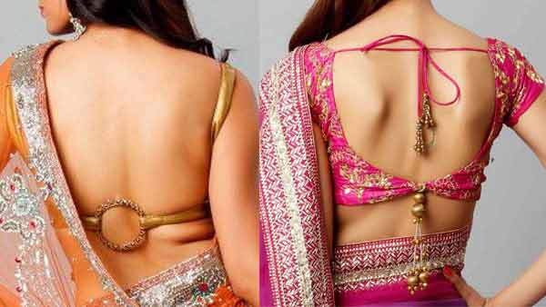 Back neck saree blouse styles for Indian saree blouse designs 2017