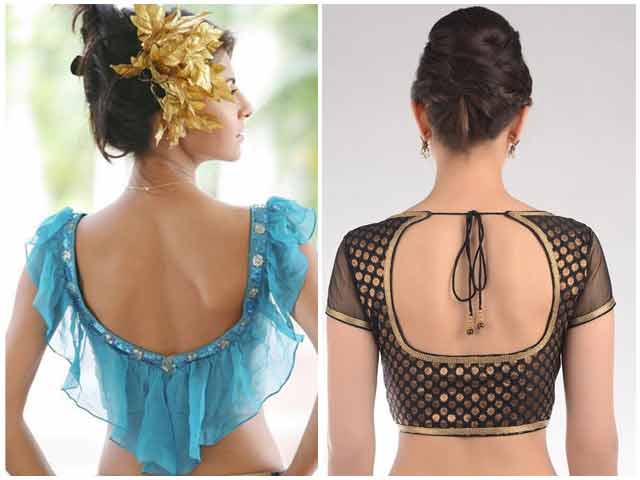 Back blouse style for Indian saree blouse designs 2017