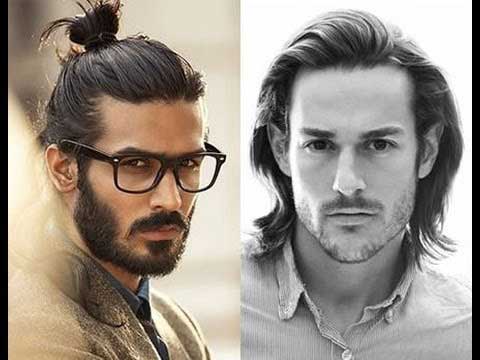 Latest hair bun and shoulder length best long haircuts and hairstyles for men in 2017