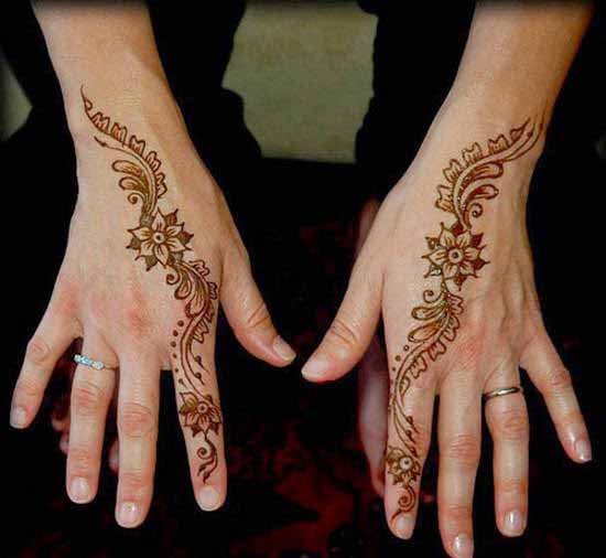 Simple back hand mehndi designs for boys hands 2017