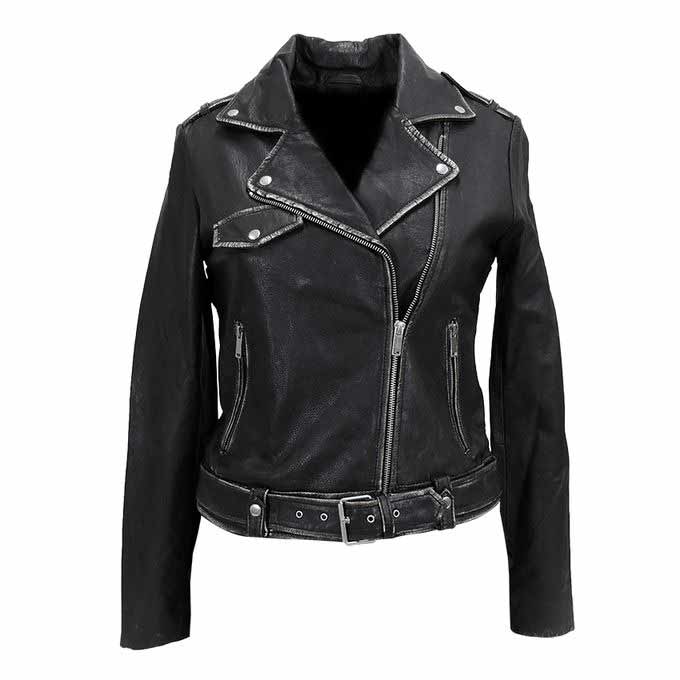 Ladies black zipper leather winter jackets 2017 with price in Pakistan