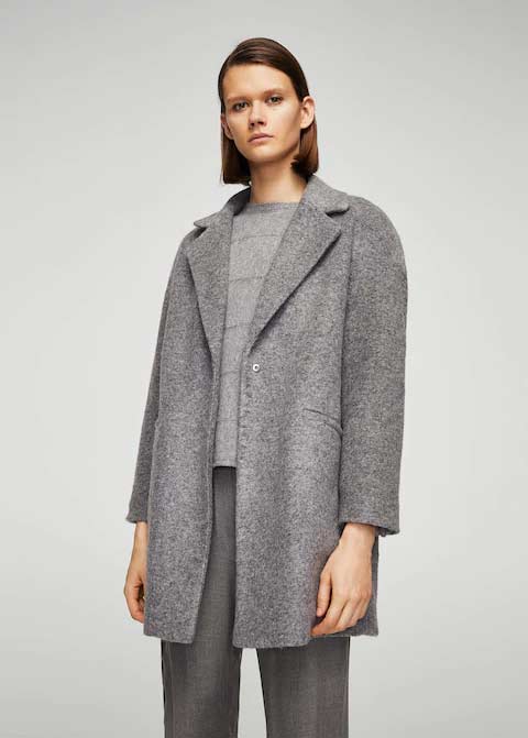 Best grey winter long coats 2017 for girls in Pakistan