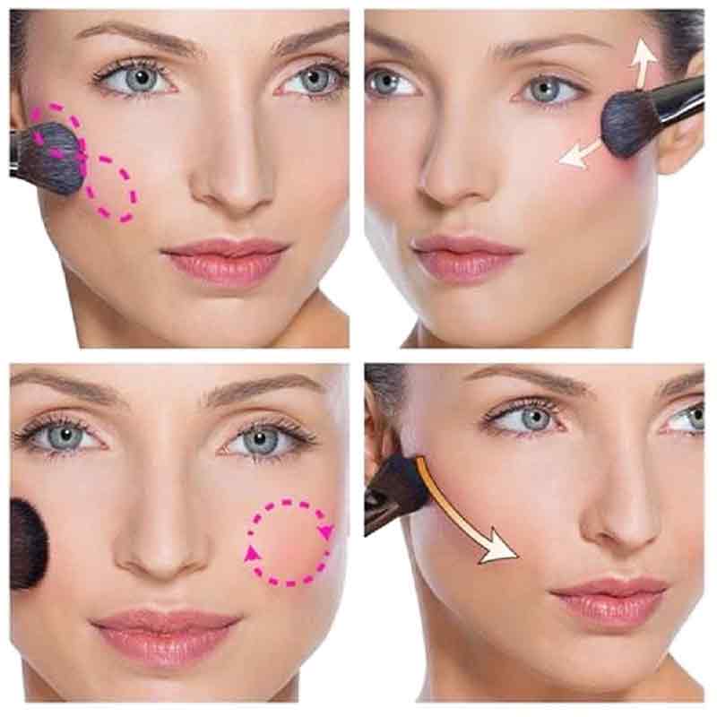 Apply blush on your cheekbones simple 5 steps for easy and natural makeup for girls in Pakistan