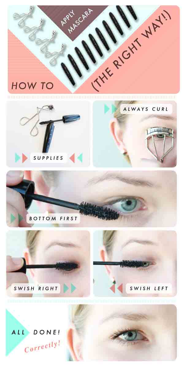 Apply mascara simple 5 steps for easy and natural makeup for girls in Pakistan