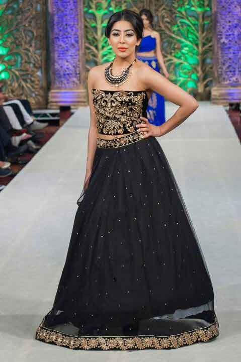 Pakistani black net long skirts for girls