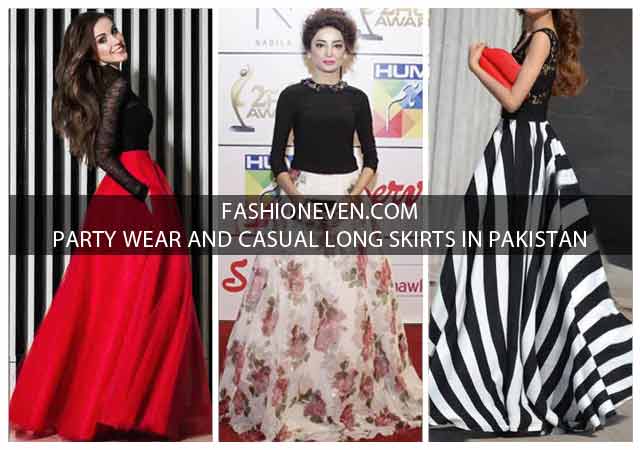 Pakistani party wera and casual long skirts for girls