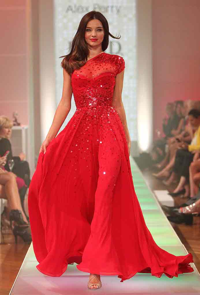 Red party wear long tail frock designs for Pakistani girls