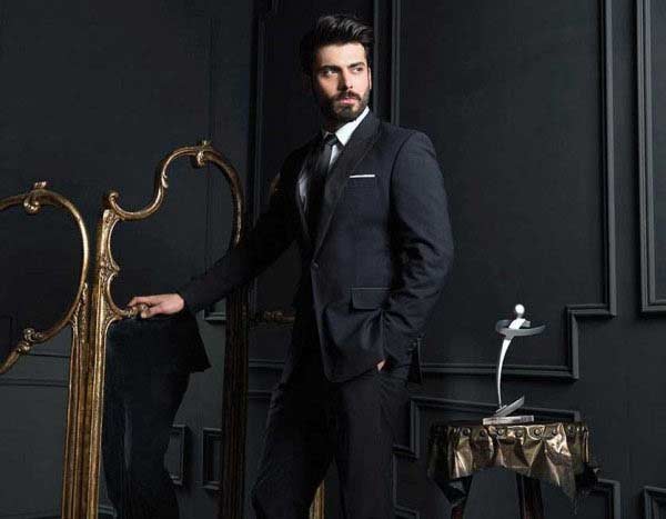 Fawad khan white shirt and black tie combinations with black suits