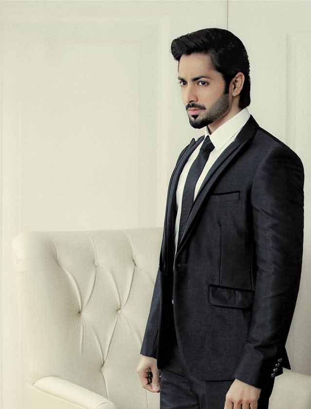 Danish Taimoor in white shirt and black tie combinations with black suits in Pakistan