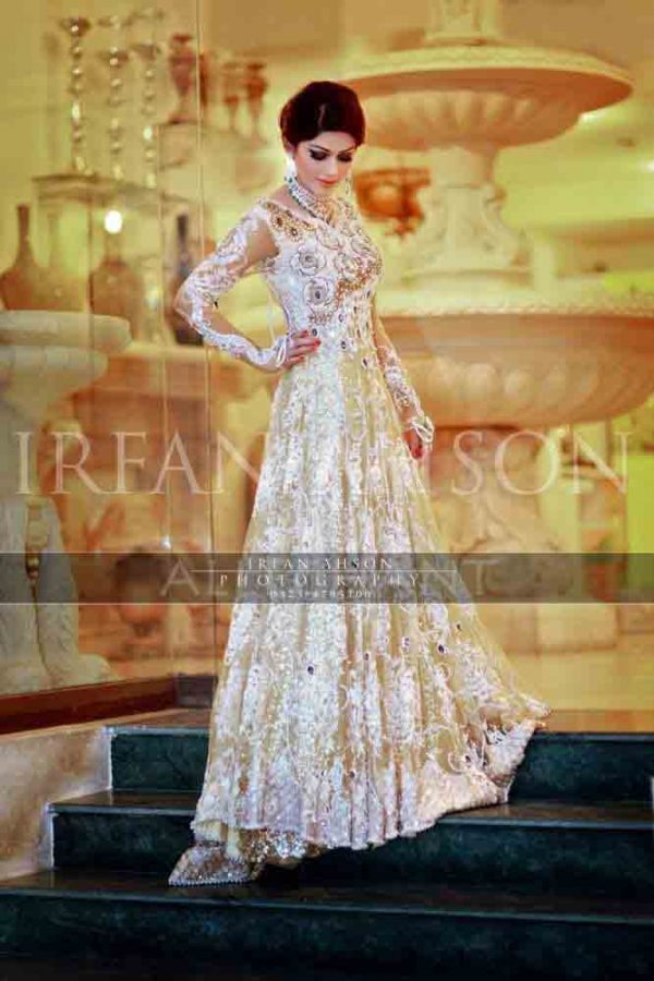 white party wear frock