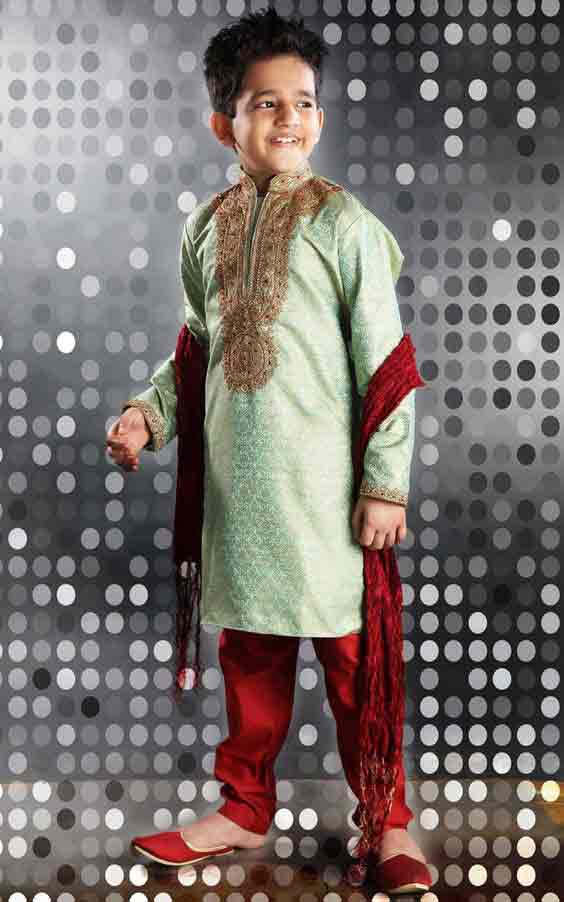 Latest light green and red sherwani designs for kinds