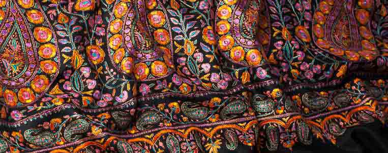 Best orange and black pashmina shawl for ladies