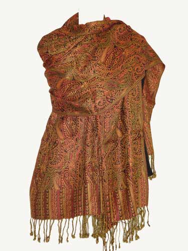 Ladies pashmina shawls in brown color for winter season