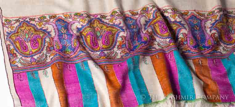 Handmade pashmina shawls in multicolor for winter season