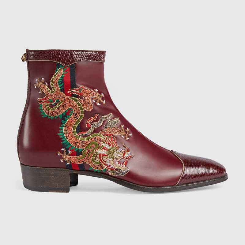 Latest embroidered brown leather boots for Pakistani men