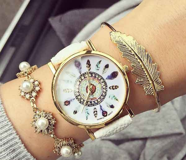 Latest bracelet wrist watch for women