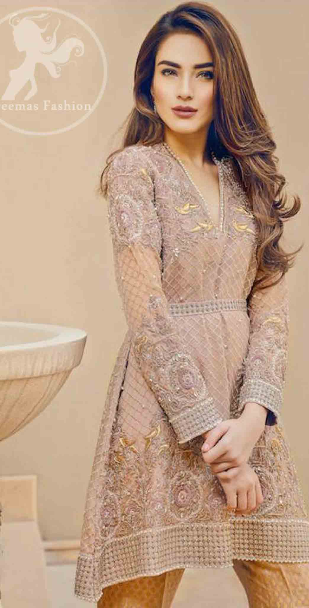 Latest knee length shirt fashion trend for Eid