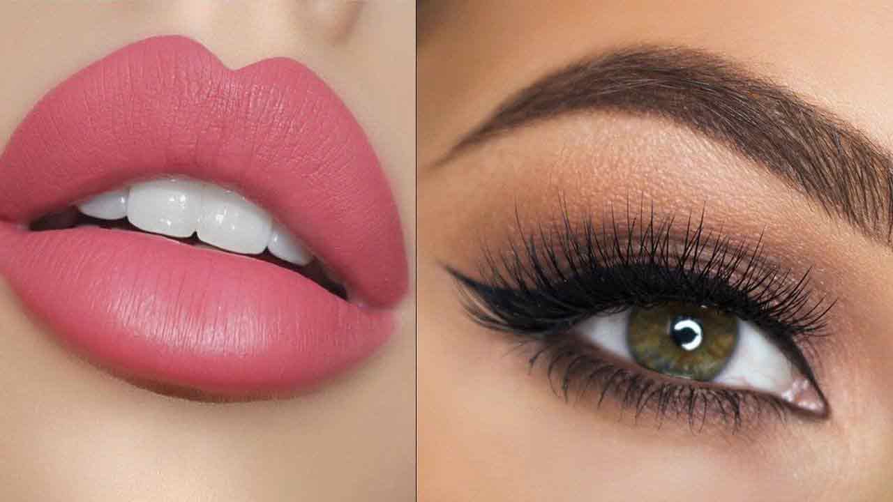 Eyes and lips makeup tutorial
